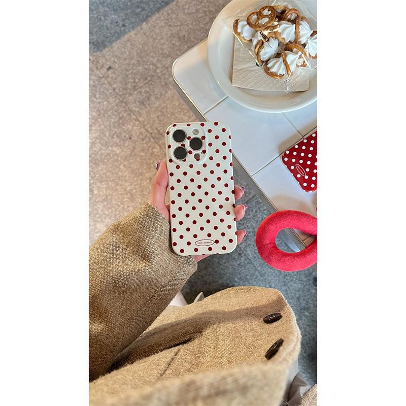 

Korean 3D Polka Dot Star Phone Case for iPhone 17/16 Pro Max/15/14 – Premium Feel iPhone 17 Pro Max