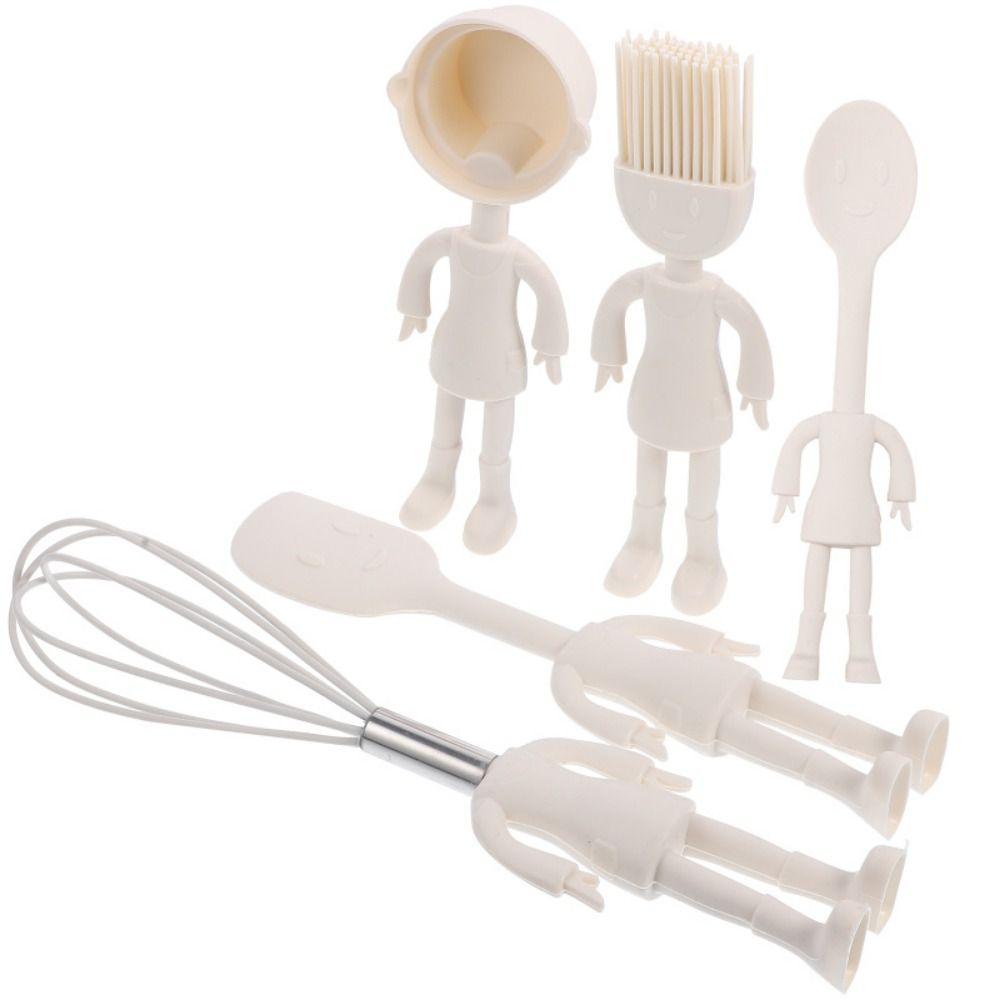 

5 шт. силиконовые кухонные принадлежности для выпечки, мультяшный мужской дизайн, набор кухонных принадлежностей для дома