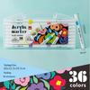 Soft Tip Acrylic Marker Set: 12 Vibrant Colors, Non-Bleeding, Suitable for Children's Painting