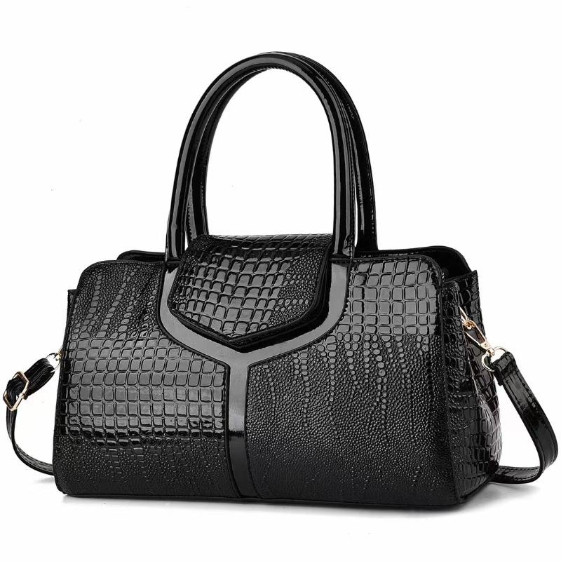 2025 New Women's Bright Leather Bag Large Capacity Design Handbag Exquisite Ladies Messenger Shoulder Bag Casual Tote Bags women