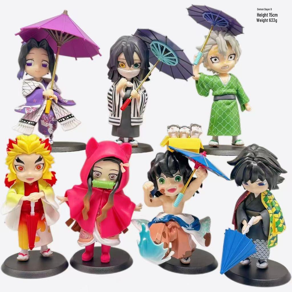 Q-Version Demon Slayer Geburtsblumen Figuren: Tanjiro & Nezuko Anime-Modelle
