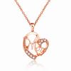 Multi-Tone Mom & Child Pendant Necklace Set, Heart & Family Silhouette Necklaces for Mother's Day