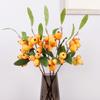 Green Leaves Artificial Loquat Fruit Branch Luxury Plastic Simulation Fruit Tree Faux Loquat Realistic Fake Plants