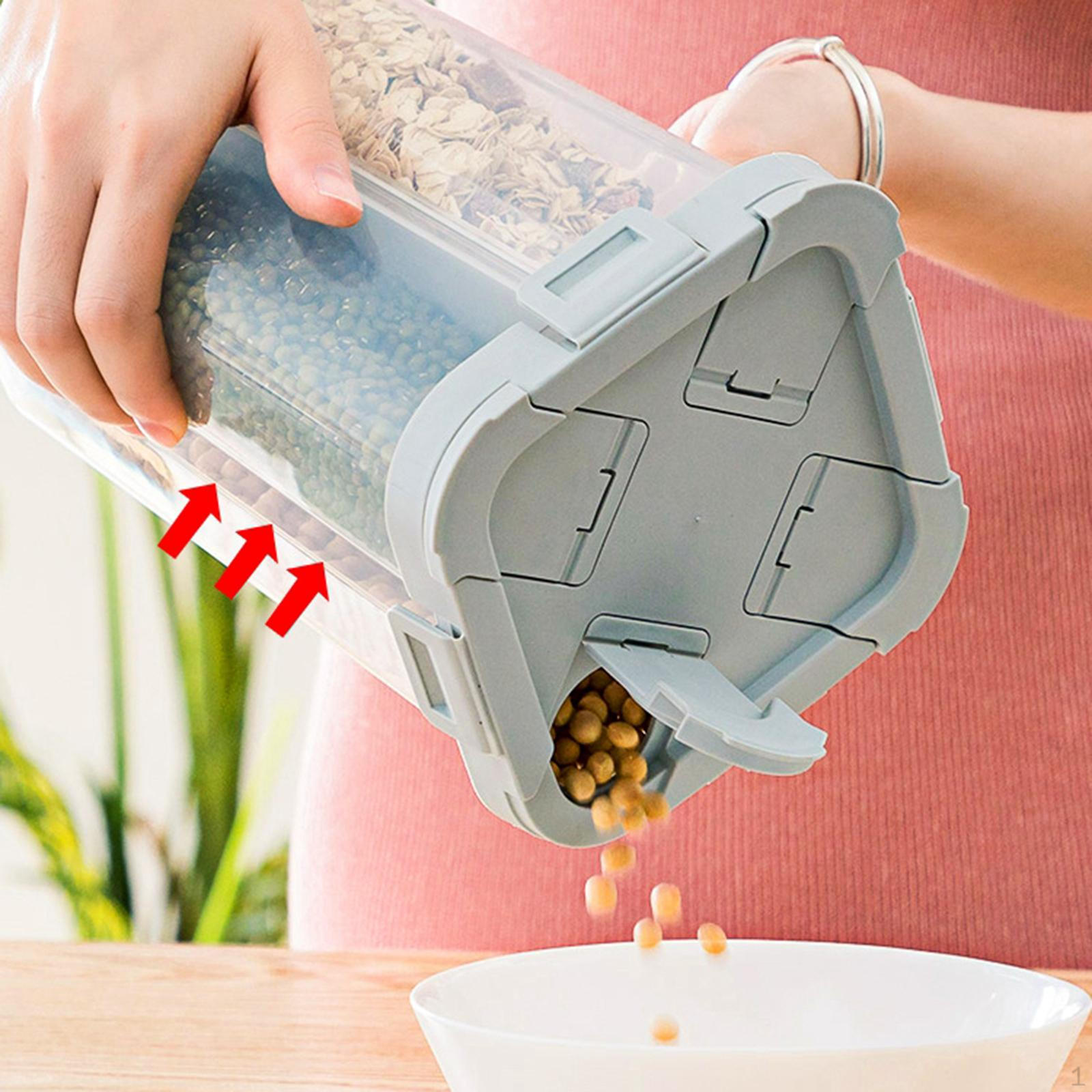 

2,6 л разделитель коробка-органайзер прозрачный пластиковый контейнер для хранения BPA для круп, орехов, сахара, серый