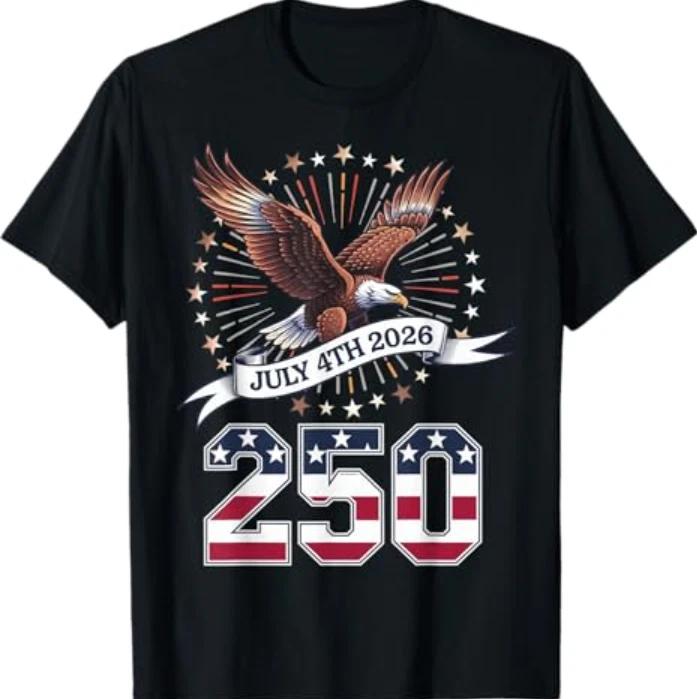 250th Anniversary Patriotic July 4th T-Shirt – USA 1776-2026 T-Shirt 2XL