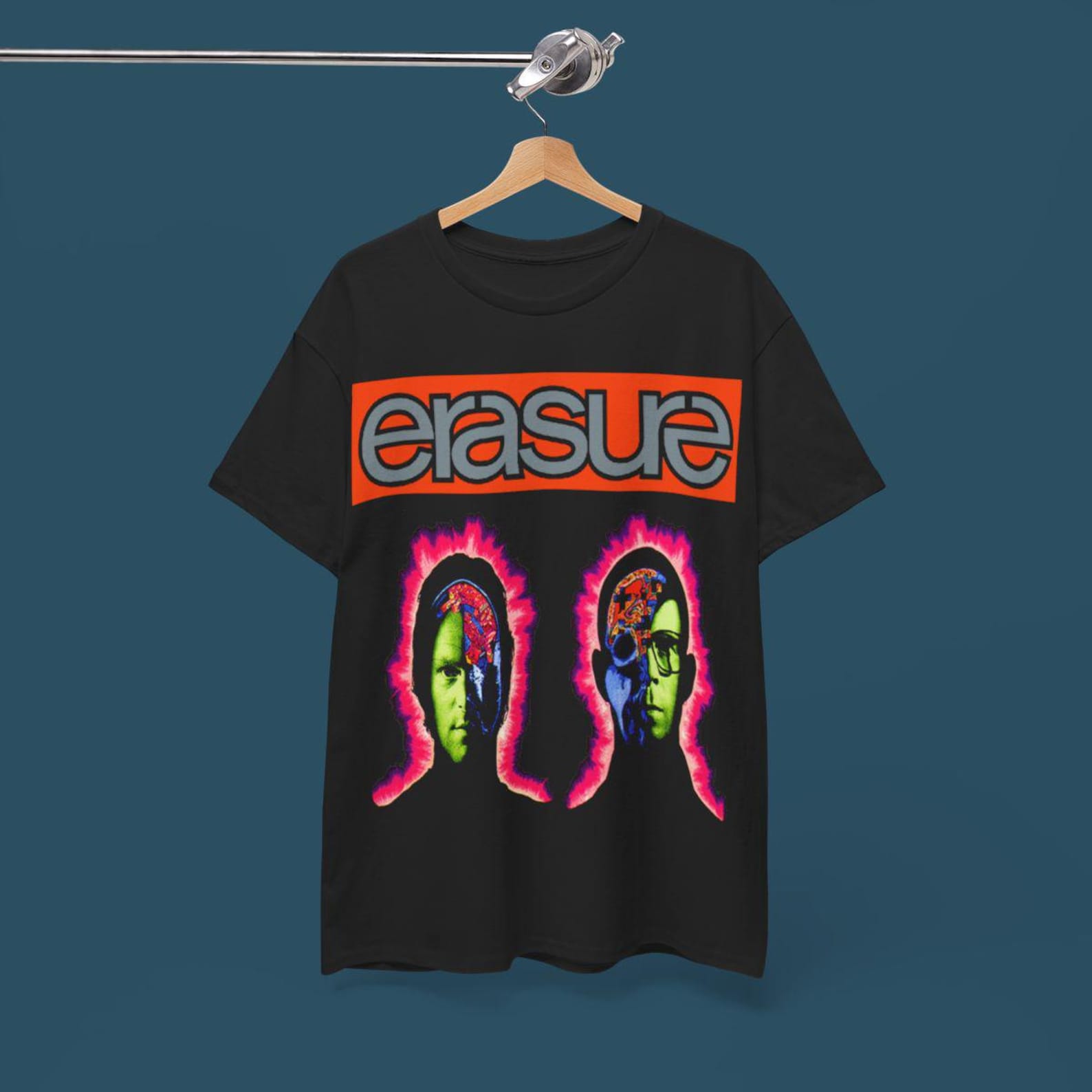 Erasure Band T shirt - 80s New Wave Electronic Music Tee L