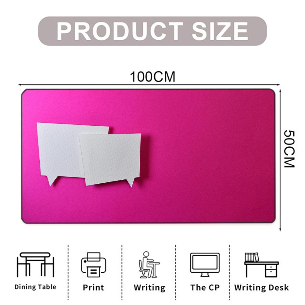 Vibrant Magenta Extended mouse pad Solid Bold Color, Smooth Surface Stylish Functional Accessory for Office & Gaming Workspaces
