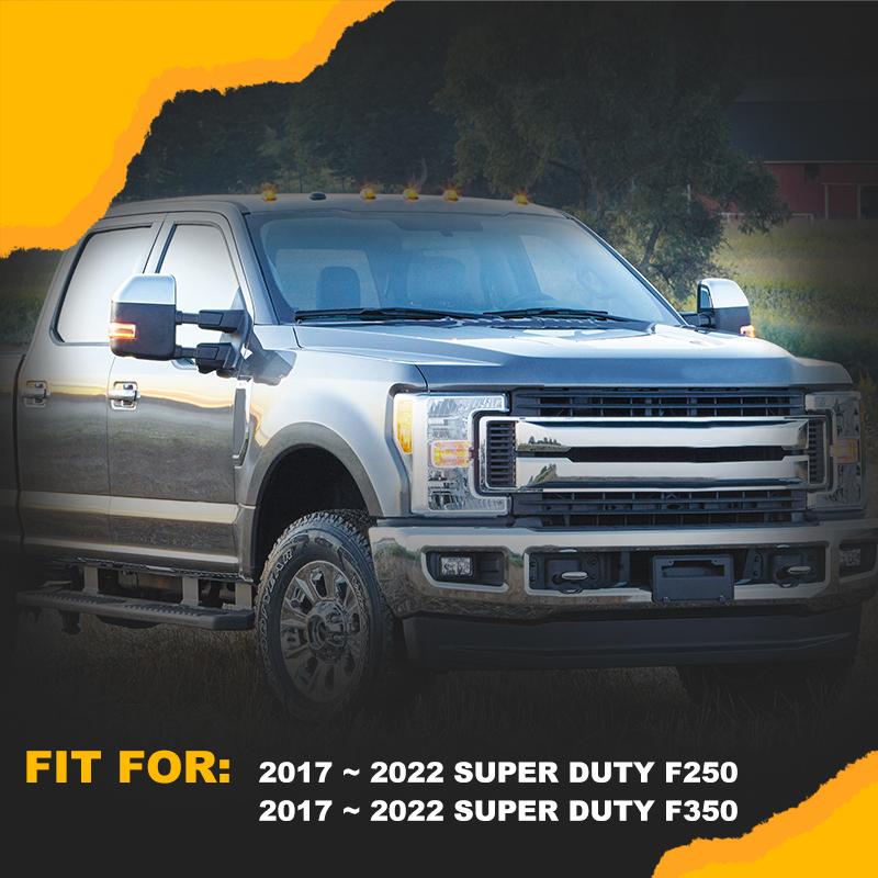 HC3Z-17D742-CA HC3Z-17D743-CA Rear Mirror Cover Cap Set For Ford Super Duty 2017 2018     Left Right Accessories