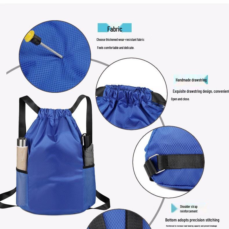 Water-Resistant Drawstring Backpack for Men & Women, Large Capacity Travel & Fitness Bag