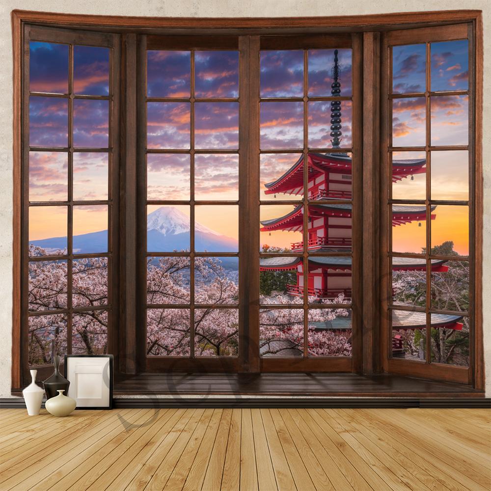 Window Scenery Decoration Tapestry Hippie Wall Bohemian Style   Bedroom Dormitory