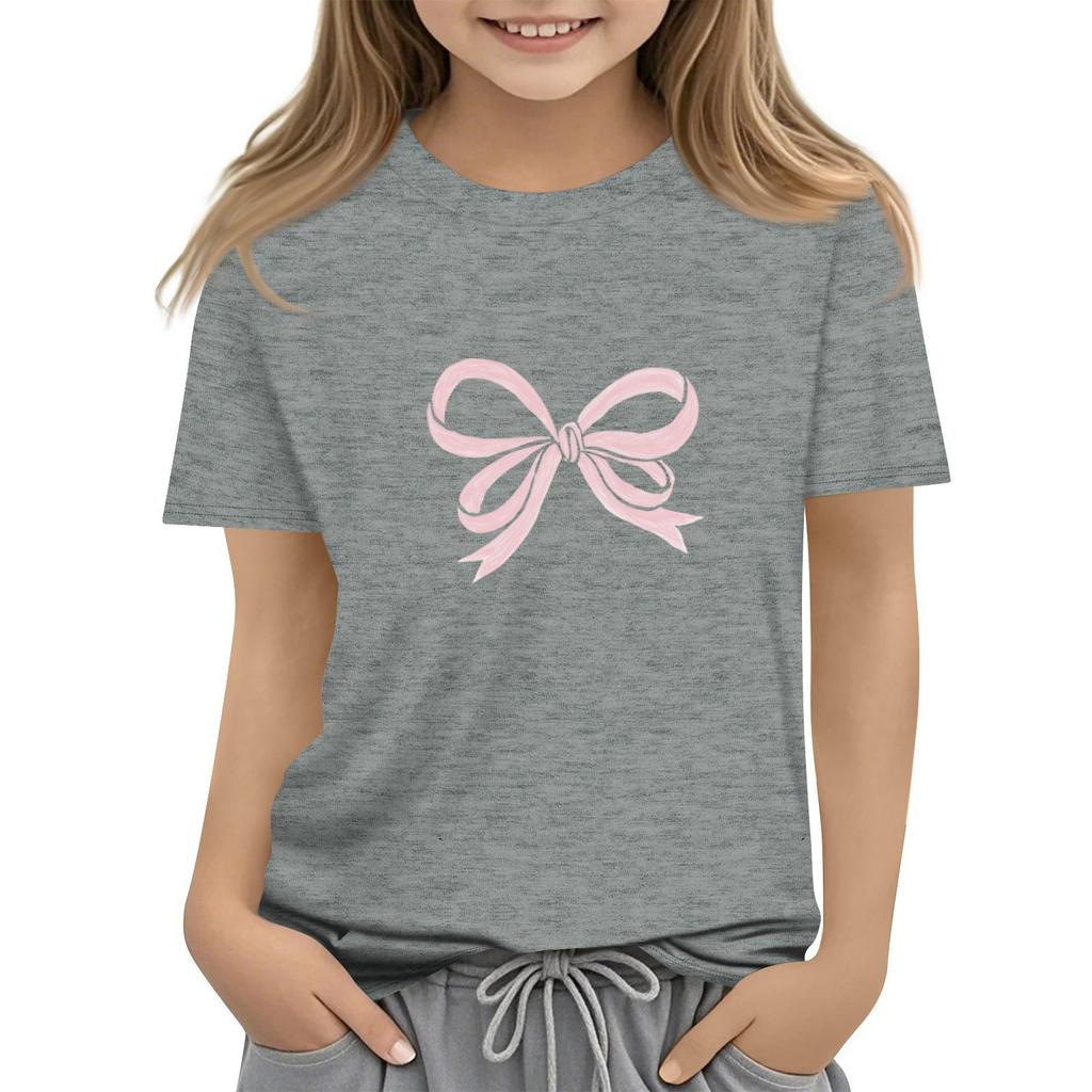 Children's Daily Casual Short-sleeved Printed Tops T-shirt