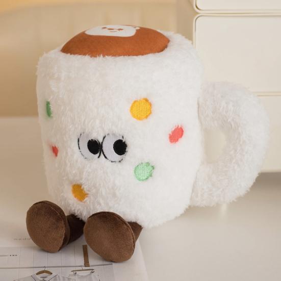 Coffee Cup Doll Plush Toy Interactive Design Doll Stress Relief Decorative Mini Pillow Doll Plush Ornament