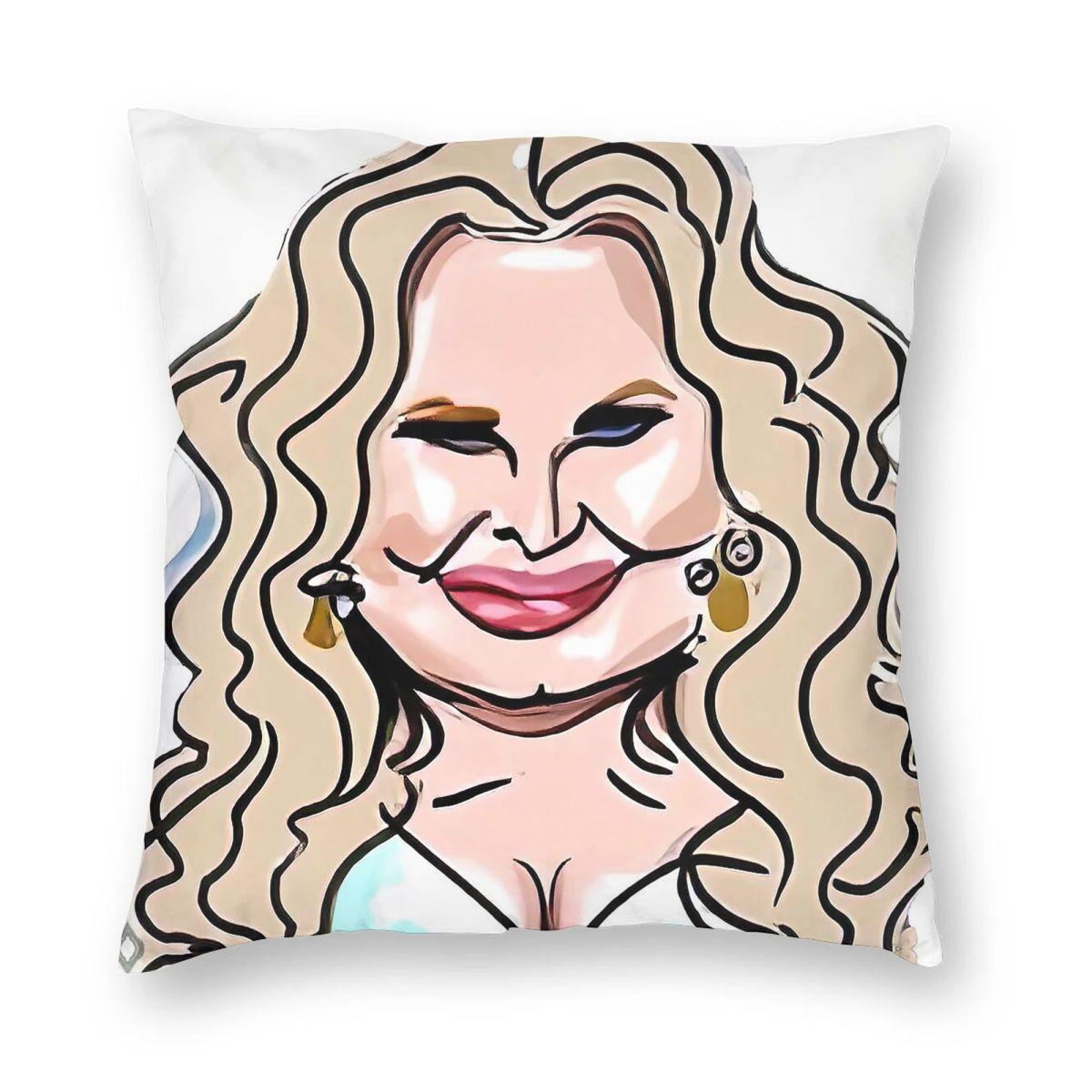American Pie Jennifer Coolidge Pillowcase Polyester Linen Velvet Pattern Zip Decorative Throw Pillow Case Sofa Seater Cover 18 Peach skin 18*18(CM)-1Pcs