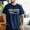 Men's T-Shirts SOCIAL BATTERY 1% Graphic T-Shirt Fashion Trendy Tops Tee for Women Men Summer Casual Tshirts Short Sleeve Gifts