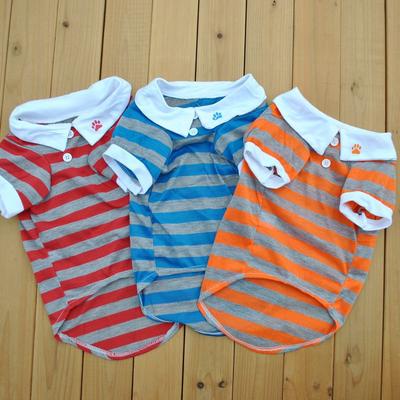 Dog Summer Thin Lapel T-shirt, Polyester Cotton, Beautiful Upper Body