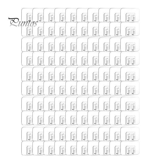 

100 шт., наружные гирлянды, зажимы, крючки для хранения, устойчивые к атмосферным воздействиям, УФ-защита, самоклеящиеся, простые в установке держатели кабелей, крючки 100pcs