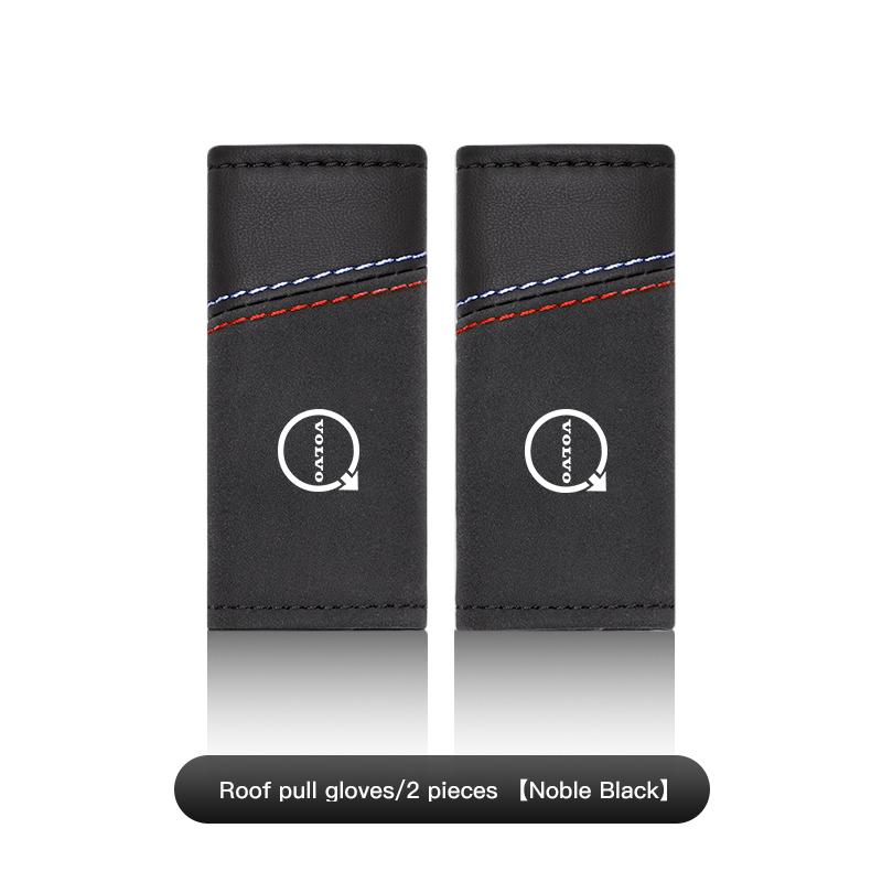 2Pcs Suede Handle Cover Car Roof Armrest Pull Protection Glove For Volvo S80 V90 EX30 EX90 EM90 C40 C70 CX70 Rdesign Olestar AWD