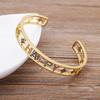 AIBEF New Fashion 8 Styles Punk Copper Zircon Bracelet for Women Crystal Open Cuff Bangles Accessories Jewelry Gift Dropshipping