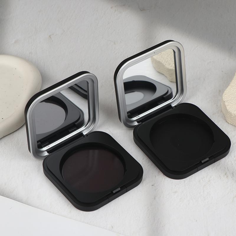 Leere magnetische Kosmetik-Palette Halterbox mit Spiegel Runde Gitter 60 mm Platte Lidschatten Rouge Lippenstift DIY Puder Make-up Box