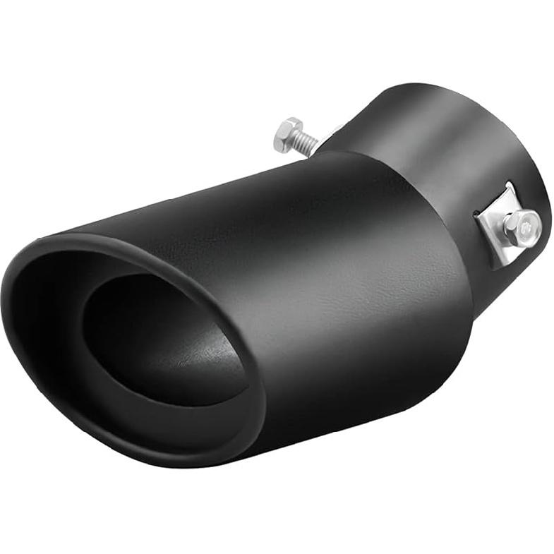 Нержавеющая Сталь Наконечник Выхлопной Трубы Автомобиля, Универсальный Наконечник Выхлопной Трубы Автомобиля 2.5  - 3.3 , Модификация Выхлопной Трубы, Задняя Часть Выхлопной Трубы, Стальные Наконечники Выхлопной Трубы, Хромированное Покрытие Black/B Style