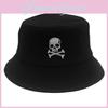 Hat Fisherman Simple With Solid Color Design And Skull Embroidery Daily For
