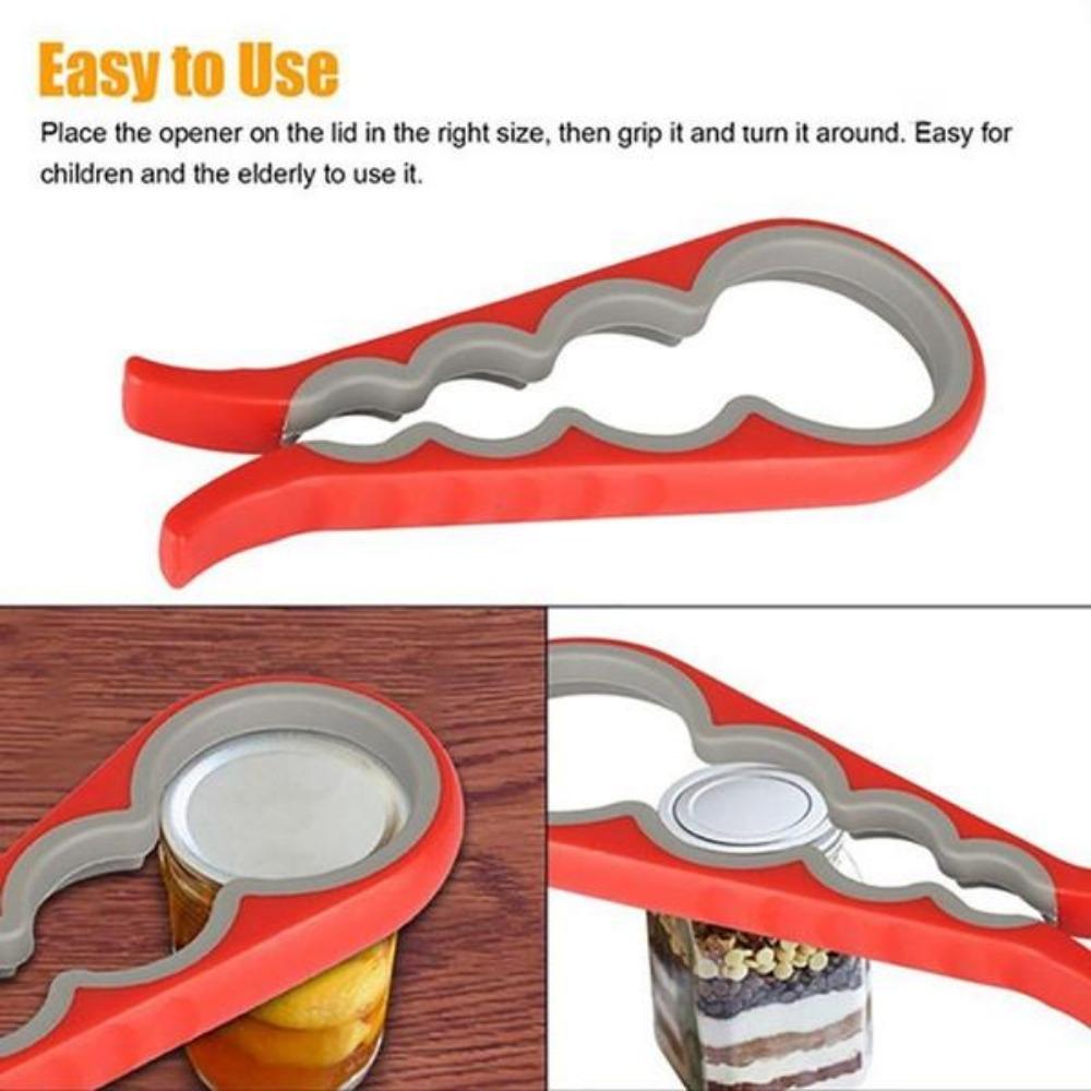 1PC Four-In-One Multi-Functional Bottle Opener Household Can Opener Labor-Saving Cap Opener Beer Cap Screwer Kitchen Cap Opener