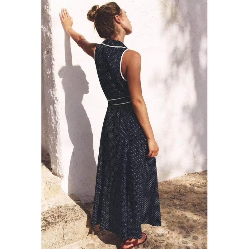 Zbzr Spring New Women Clothes Western Style French Style Fashion Temperament Polka Dot Shirt Style Dress 3689750