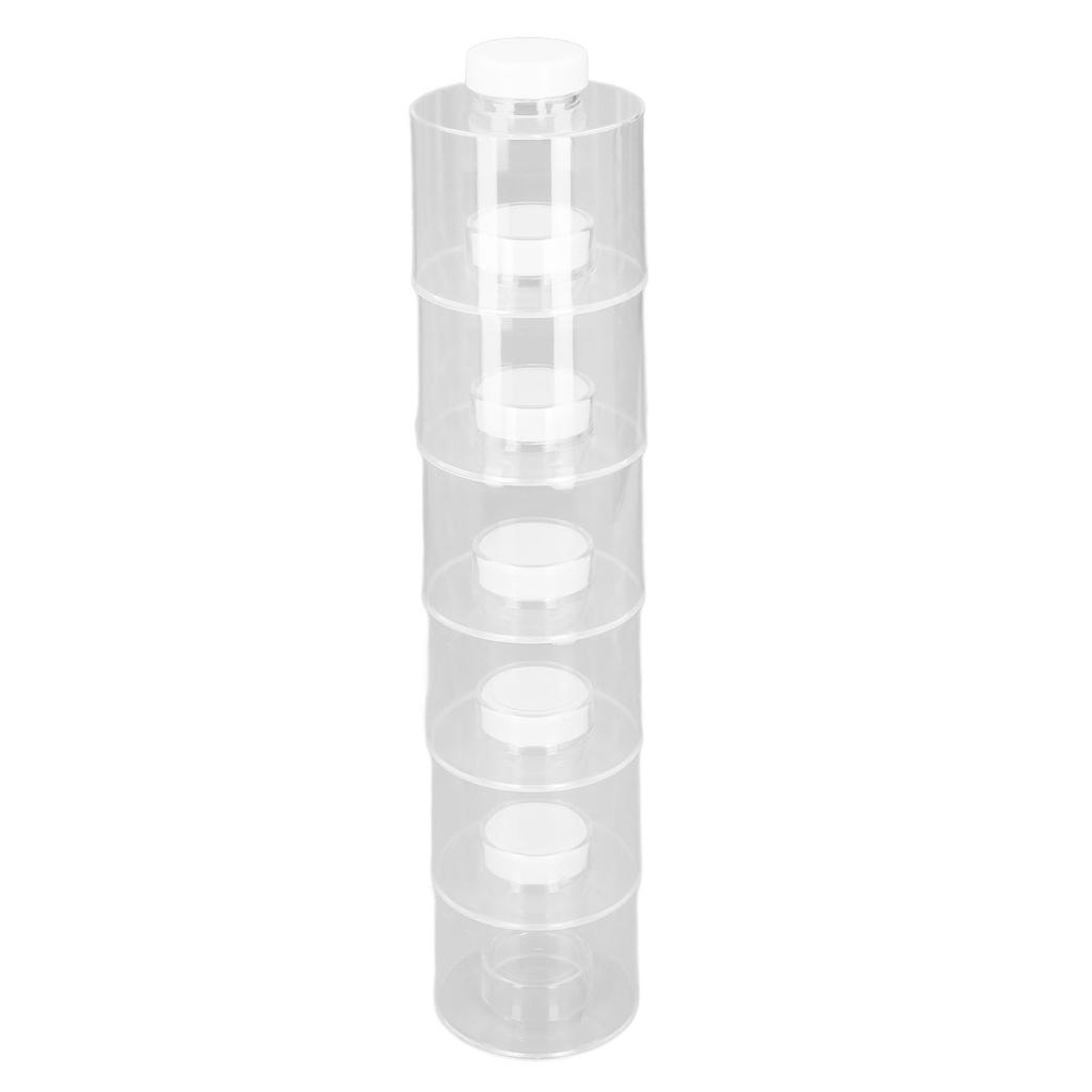 6 Pcs Stackable Spice Pot Spice Tower Spice Color Transparent Pot Seasoning Bottle for Kitchen
