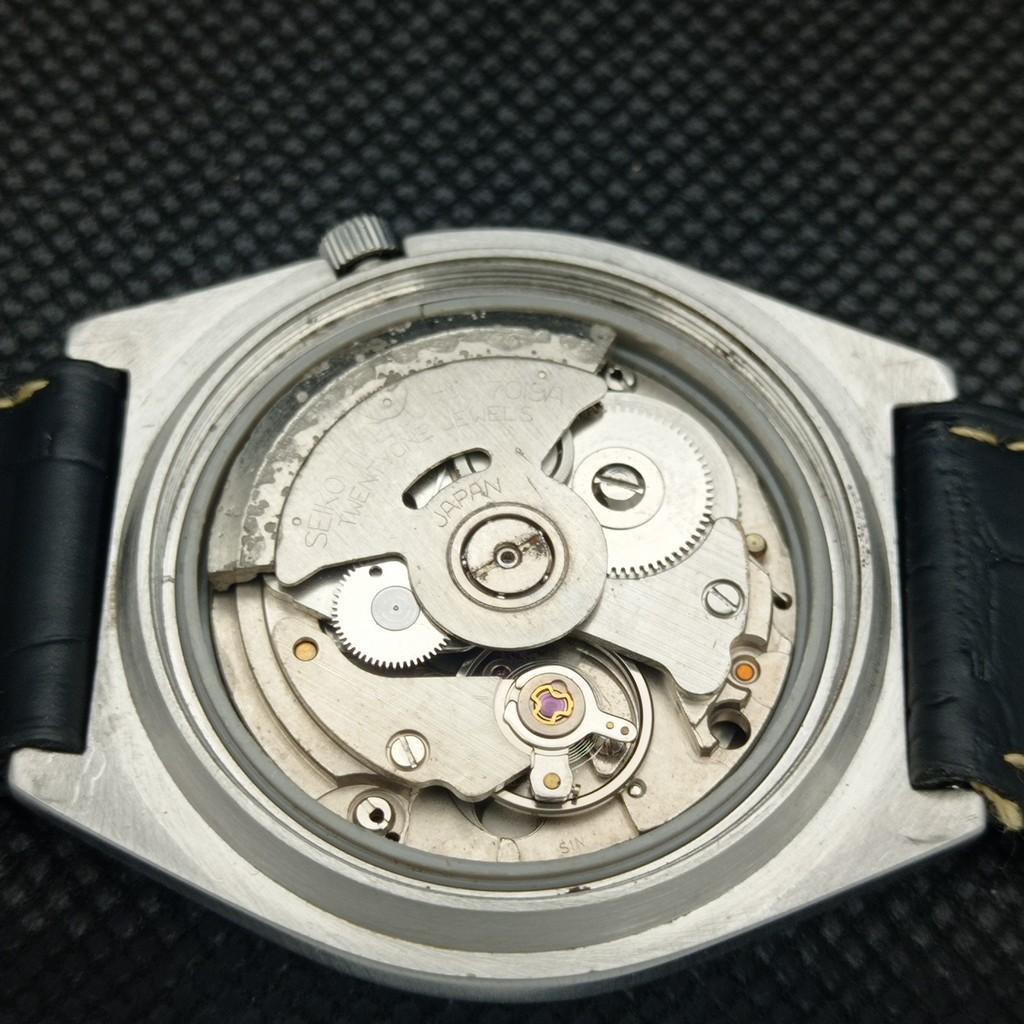 USED VINTAGE SEIKO 5 AUTOMATIC 7019A JAPAN MENS D/D GREEN WATCH 602-a313591-2 SKU602-a313591