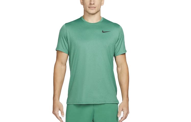 Nike T Shirts Men s Noble Green Crew Neck Moderate Straight Fit CZ1182-333 L