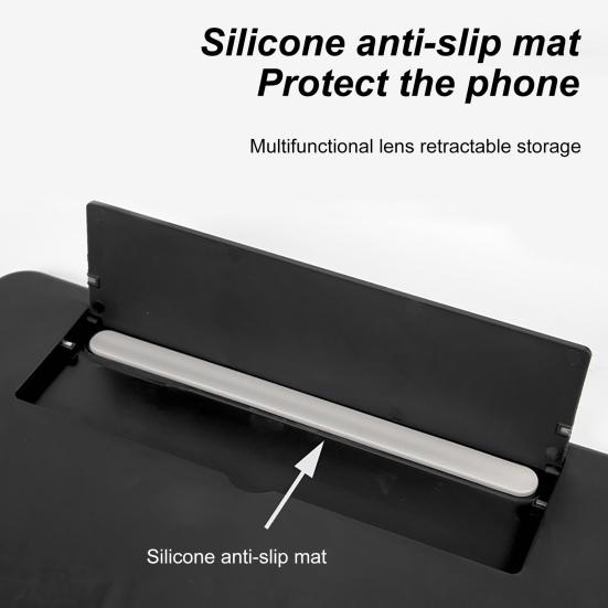 3D Telefonskjermforstørrer Sammenleggbar Mobiltelefonforstørrerskjerm for Filmer Spill Universelt Stativ for Alle Telefoner