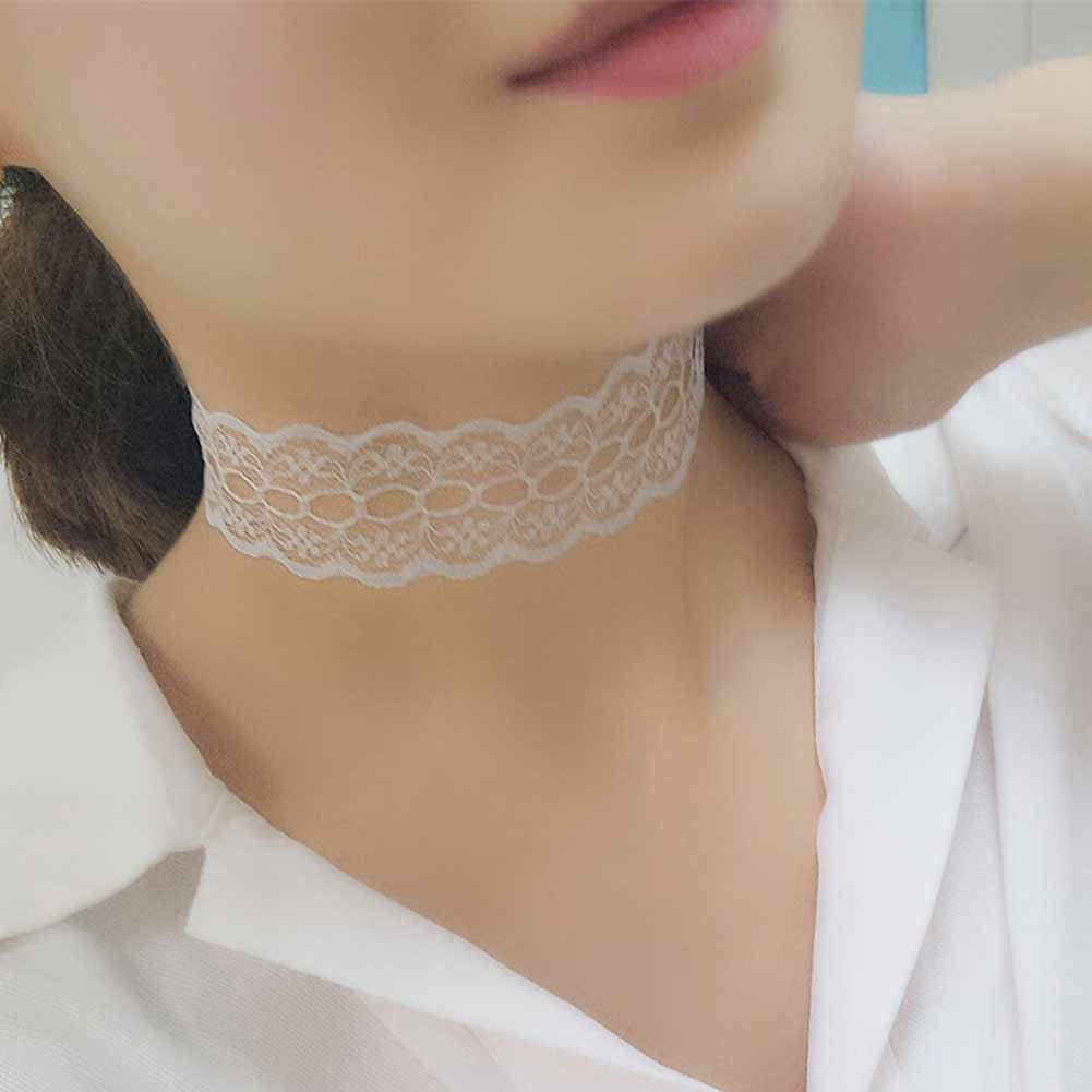 Women Creative Lace Hollow Choker Simple Exquisite Wide Necklace Ornament