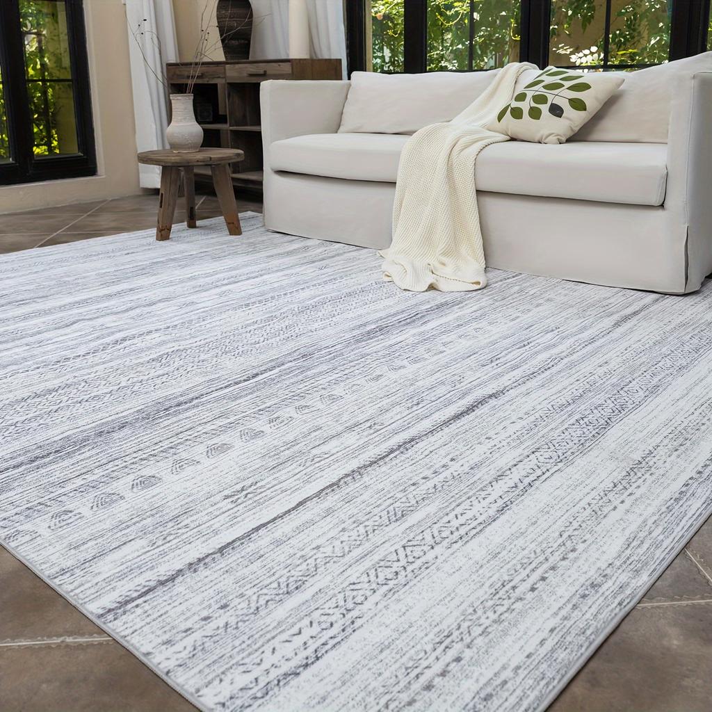 Foldable Outdoor Rug, Bohemian Style Beach Mat Waterproof Reversible Patio Carpet for Balcony Camping Picnic Spring Home Decor