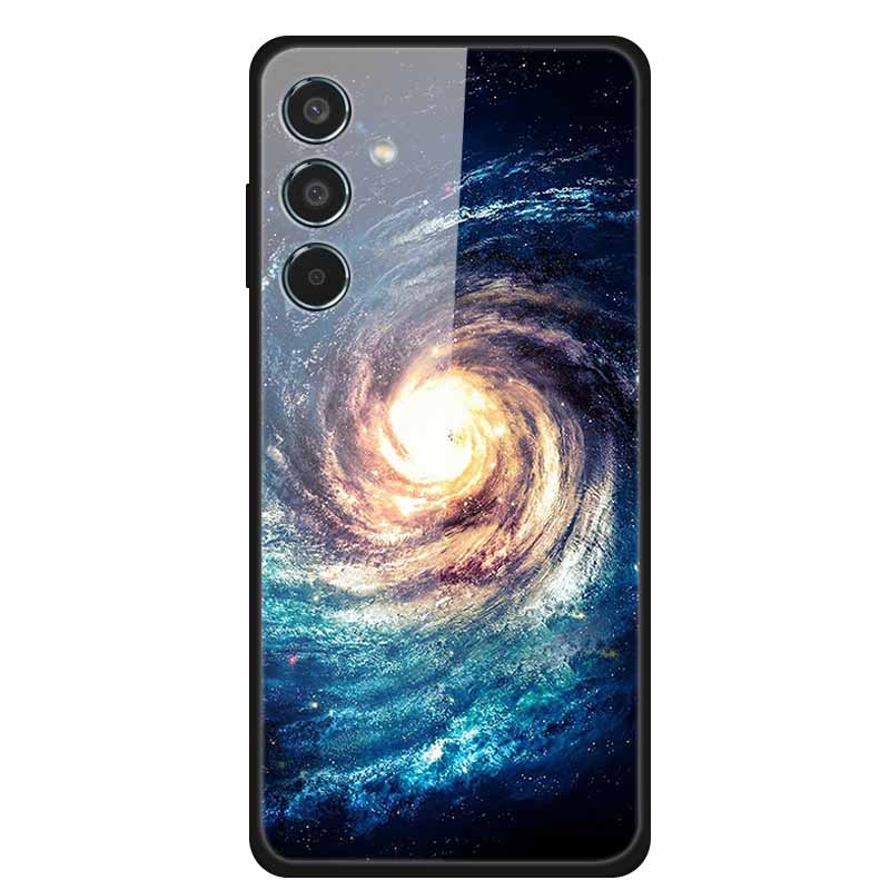 Tempered Glass Case For Samsung S25 Plus Case S 25 Plus Hard Back Cover For Samsung Galaxy A16 M55 A55 Phone Case Soft Bumper