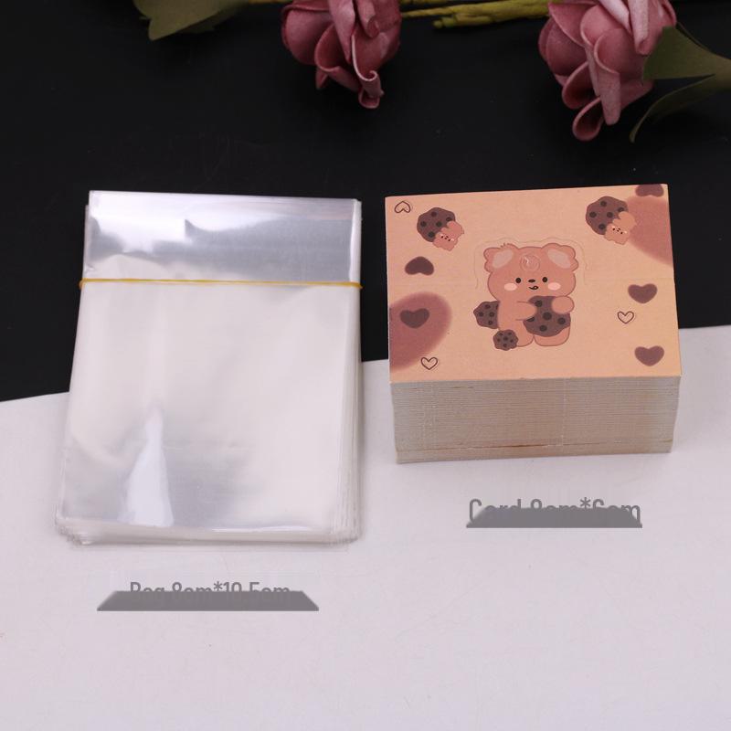 

Карточка-бирка для украшений ручной работы и заколок - 8 см x 10 см Упаковка для закусок Складная карточка