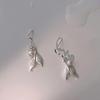 Super Fairy Pearl Mermaid Tail Earrings Matte And Beautiful Irregular Mermaid Earrings Long Fringed Trendy