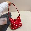 Niche polka dot handbag, women's versatile shoulder bag/underarm bag, small handbag for going out to work, lightweight design.