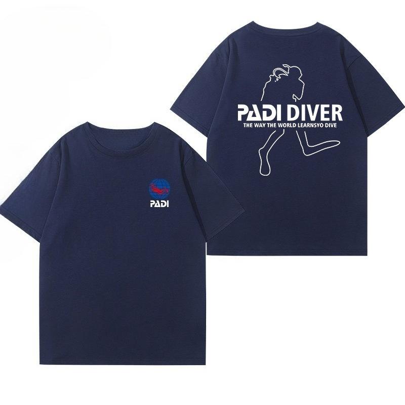 PADI Diving Instructors Cotton Tshirt From CMAS World Diving Association Unisexs Clothing Womens Clothing 2026 Summer T Shirt