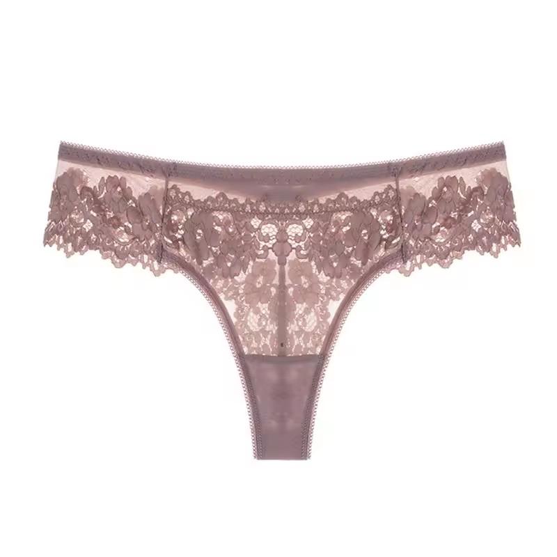 Lace Thong Women Lace Low Waist Panties Sexy Transparent Underwear Ladies Briefs Lingere Panty Underware Womens Lingerie
