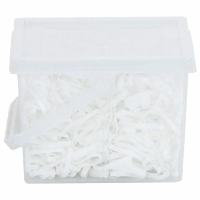 Bandes tressées pour chevaux 2500 pcs silicone blanc
