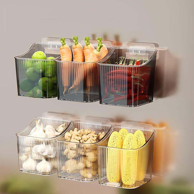 Xidian Wall-Mounted Kitchen Storage Baskets, 2-Pack