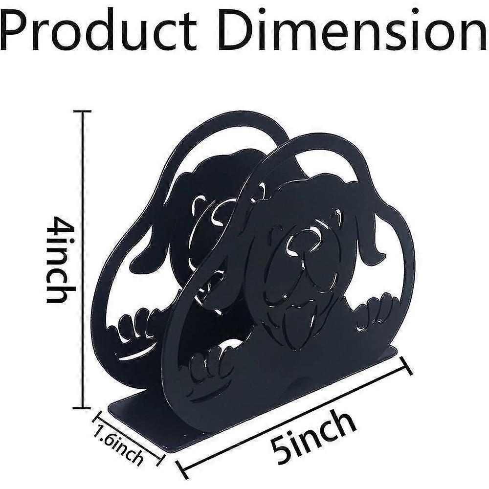 Black Metal Napkin Holder For Kitchen - Dog Pattern Napkin Holder For Table Farmhouse Dining Room