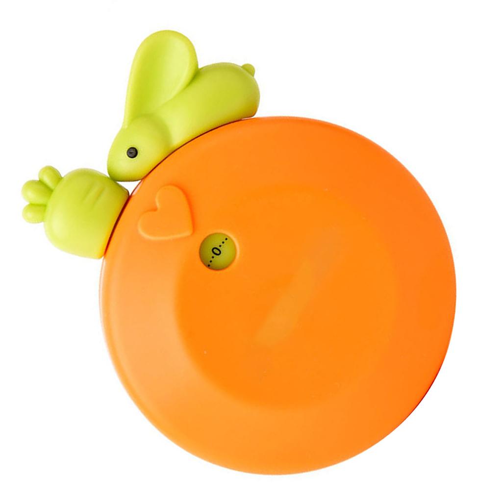 Kitchen Timer Cute Cartoon Adsorption Type Mechanical Countdown Timer for Classroom Home Laboratory Reading Room Orange