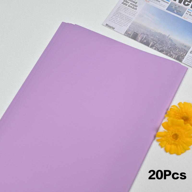 20 Pcs Two-Sided Colored Flower Wrappers Waterproof Bouquet Packaging 58cm DIY Gift Wrapping Paper Flower Decoration