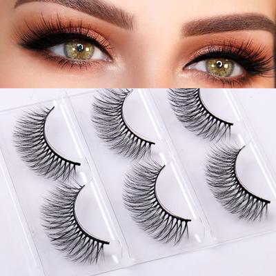 Wiederverwendbare Lange Sexy Volumen Handgemachte Wimpern Flauschige 3D Wimpern Natürliche Verlängerungen Falsche Wimpern Make-up Ganze Streifenwimpern