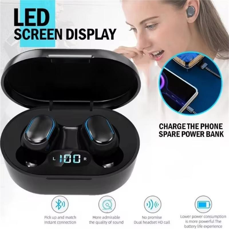Xiaomi Original E7S Wireless Bluetooth Headset with Mic LED Display Earbuds for iPhone Xiaomi TWS Earphone Bluetooth Headphones Earbuds