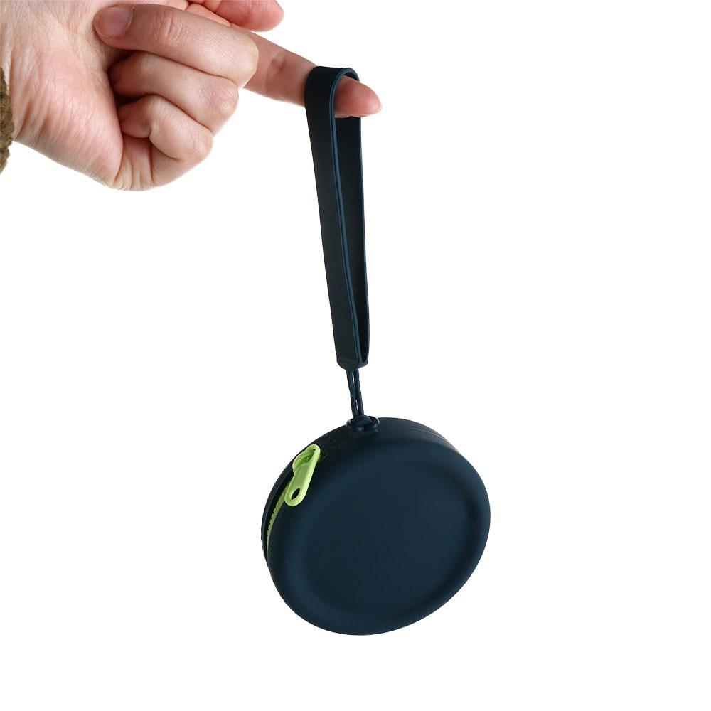 Mini Round Silicone Coin Purse INS Data Cable Storage Bag Lipstick Cosmetic Bag  Gift