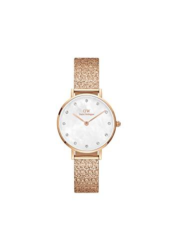 DANIEL WELLINGTON Petite 28 Pressed Studio Lumine MOP White Crystal DW Uhr Perlmutt Uhr Geschenk für Sie Markenuhr Schlichte Luxusuhr
