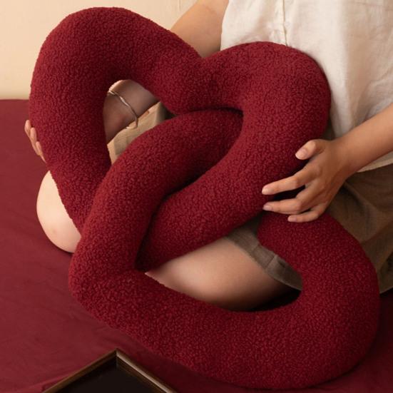 Red Love Knot Plush Pillow Sofa Chair Cushion Relaxing Atmosphere Pillow Wedding Valentine's Day