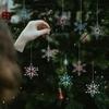 Crystal Snowflake Acrylic Snowflake Pendant Transparent Xmas Tree Ornaments  New Year Celebration